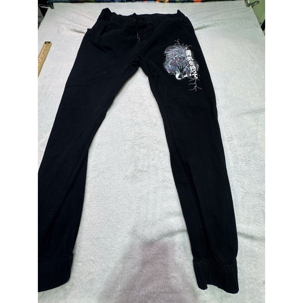 Ring of Fire Anime Joggers in Black Extra Large Pockets With Graphic Image